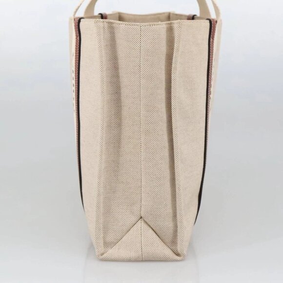 Chloe Tote Bag Canvas Leather Beige Brown Auth ki5211V - Picture 3 of 15